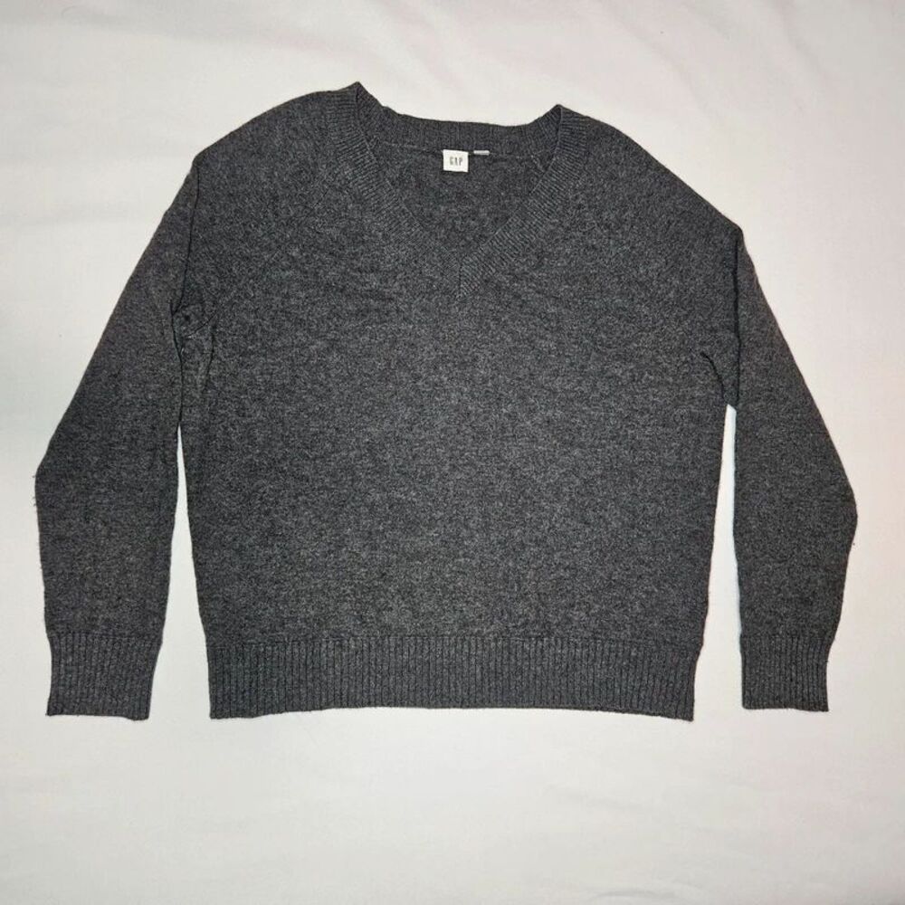 GAP Luxury Merino Wool/ Cashmere V-neck Knit Sweater